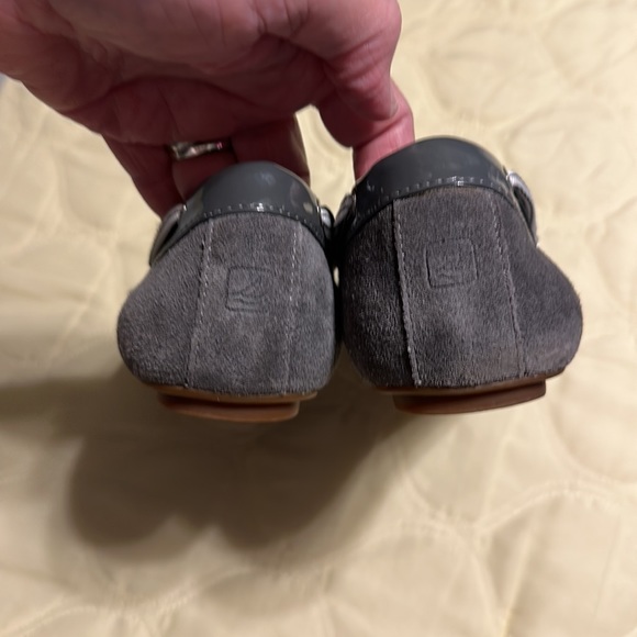 SPERRY Sport Gray Leather Suede Flats with Bows SZ 10 - Picture 4 of 7